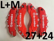 Nakładki 3D na zaciski hamulce BREMBO ABS - Czerwone / RED