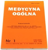 Medycyna ogólna - kwartalnik - Nr 1 Tom 4 XXXIII Rok 1998