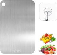 DESKA DO KROJENIA Z HACZYKIEM TYTANOWA 30x20cm SREBRNA