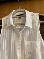 BLUZKA BIAŁA NOWA ATMOSPHERE 40 (L) HAFT KORONKA ROZPINANA 100% COTTON