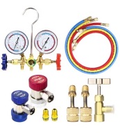 TESTER NAPEŁNIANIA MIERNIK KLIMATYZACJI MANOMETRY AZOT HYDROGEN R134a