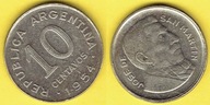ARGENTYNA 10 Centavos 1954 r.