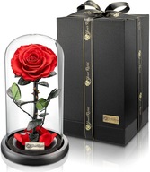 WIECZNA RÓŻA W SZKLE PREMIUM PREZENT NA WALENTYNKI