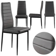 4x krzesło tapicerowane MARK II KT115 czarne – nowoczesne do salonu