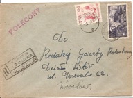 KĘBŁÓW k/WOŁOWA -koperta -erka -obieg 1959 rok do Wrocław Gazeta Robotnicza