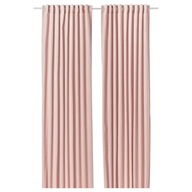 zasłony IKEA SANELA Zasłona różowa 2szt. komplet róż zasłon AKSAMIT różowy