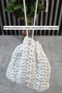 Torebeczka szydełkowa komunijna handmade szydełko dla dziewczynki komunia