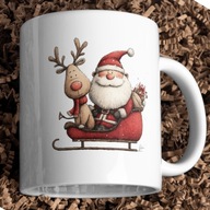 Kubek świąteczny Mikołaj i renifer