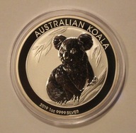 KOALA 2019 1 $ DOLAR 2019 AUSTRALIA 1 OZ - 1 UNCJA, SREBRO 999, MENNICZA