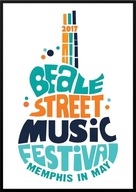 A2 PLAKAT MUZYCZNY MUZYKA, BEALE STREET MUSIC FESTIVAL 2017 MEMPHIS, GITARA