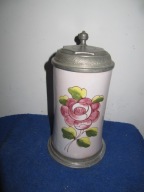 Unikat Stary XVIIIw Kufel Ceramiczny -01-