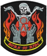 Termo Naszywka Born To Ride Motor Harley Indian Haftowana Naprasowanka