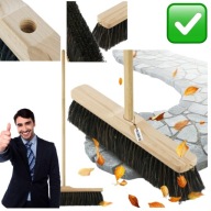 SZCZOTKA MIOTŁA ZMIOTKA ULICÓWKA DO ZAMIATANIA MIESZANE WŁOSIE Z TRZONKIEM