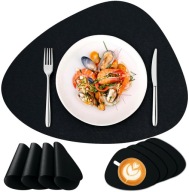 Podkładka na stół Gockowiak czarna PVC 45x36,5 cm zestaw 8 szt.