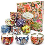 Świeca zapachowa sojowa Świeczki Zapachowe Zestaw Sojowe Prezent 9 szt.