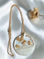 Piękny Naszyjnik WISIOREK z żywicy epoksydowej biżuteria damska na prezent