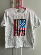 T-SHIRT Dziecięcy Bluzka ZARA Biała Cekiny 9 lat 134 cm