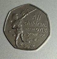 Wyspa Man 50 pensów 2020r. Piotruś Pan BCM