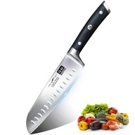 SHAN ZU Nóż Szefa Kuchni Santoku 18 cm Niemiecka Stal Ergonomiczny Uchwyt