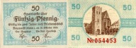 Banknot zastepczy - NEUMARKT - Sroda Slaska - 50 Pfennig - 1919