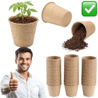 DONICZKI TORFOWE MAŁE BIO DO ROZSADY WYTRZYMAŁE 6 cm 60 SZT OGRODOWE