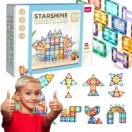 KLOCKI MAGNETYCZNY DLA DZIECI, DUŻE, EDUKACYJNE, ZESTAW KONSTRUKCYJNE 100EL