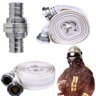 WĄŻ STRAŻACKI DO SZAMBA SZYBKOZŁĄCZA DO POMPY PARCIANY 2 CALE 52 MM 30 M