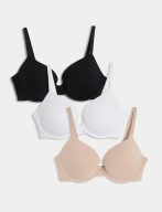 3 szt Śliczna markowa bielizna M & S 6810 UK 36A EUR 80A 74% cotton