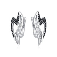 Kolczyki s38 Platerowane Platyną CZ / Spinel – Franko