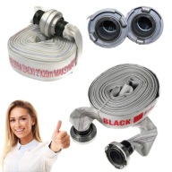 WĄŻ STRAŻACKI PARCIANY 20M DO WODY SZAMBA 2 CALE SZYBKOZŁĄCZKI DO POMPY