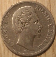 NIEMCY - 2 MARKI 1876 D LUDWIG II