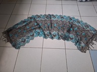 mantylka szal welon serwetka na ławę przeźroczysta koronka