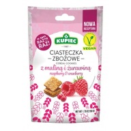 Kupiec ciasteczka o smaku malinowym z żurawiną 50g