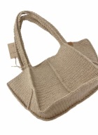 Jute Form Tote - duża torba z juty szydełkowa damska