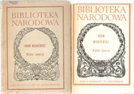 ADAM MICKIEWICZ WYBÓR POEZYJ POEZJI TOM 1-2 BN BIBLIOTEKA NARODOWA tw.op.
