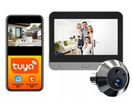 Wizjer do drzwi z ekranem kamerą Full HD WiFi TUYA tryb nocny 5000 mAh 3MP