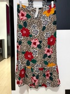 4 Spódnica Papay kolorowa mix panterka kwiaty falbana maxi duża XL