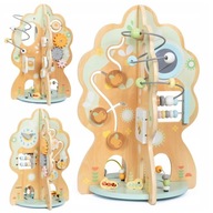 ZABAWKA EDUKACYJNA DREWNIANA MAMABRUM 10 w 1 BEŻOWA DLA DZIECI 12 m +