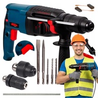 MŁOTOWIERTARKA WIERTARKA UDAROWA MOCNY MŁOT UDAROWY UDAR SDS+ 2600W +ZESTAW