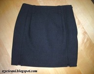 Spódnica ołówkowa mini grafitowa roz 36