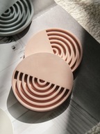 Komplet 2 szt. podkładek pod kubek z betonu - NOOA GEOMETRIC COASTER
