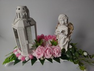 Stroiki Na Nagrobek - Latarenka Z Aniołem Serce Pełne