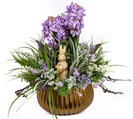 Wielkanocna kompozycja stroik flowerbox wielkanocny na Wielkanoc
