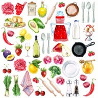 LEMONCRAFT papier 30x30 * DELICIOUS CUTOUTS 02 elementy