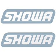 2x Naklejka z Logo SHOWA Biała, 3 Rozmiary Motocyklowa Nalepka Sponsorska