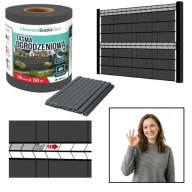 OSŁONA TAŚMA OGRODZENIOWA DO SIATKI FO PŁOTU ANTRACYT 19 CM x 50 M