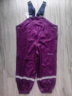 Spodnie gumowe fioletowe przeciwdeszczowe nieprzemakalne na szelkach 100 cm