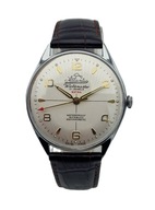 MĘSKI NARĘCZNY ZEGAREK ATLANTIC WORLDMASTER EXTRA LATA 60-TE - BIAŁY KRUK