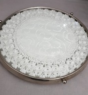 ART.DECO-PATERA - ZE SZKLANYM OBROTOWYM TALERZEM W OKUCIU