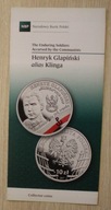 FOLDER EMISYJNY NBP DO 10 zł 2017 Henryk Glapiński "Klinga JĘZYK ANGIELSKI